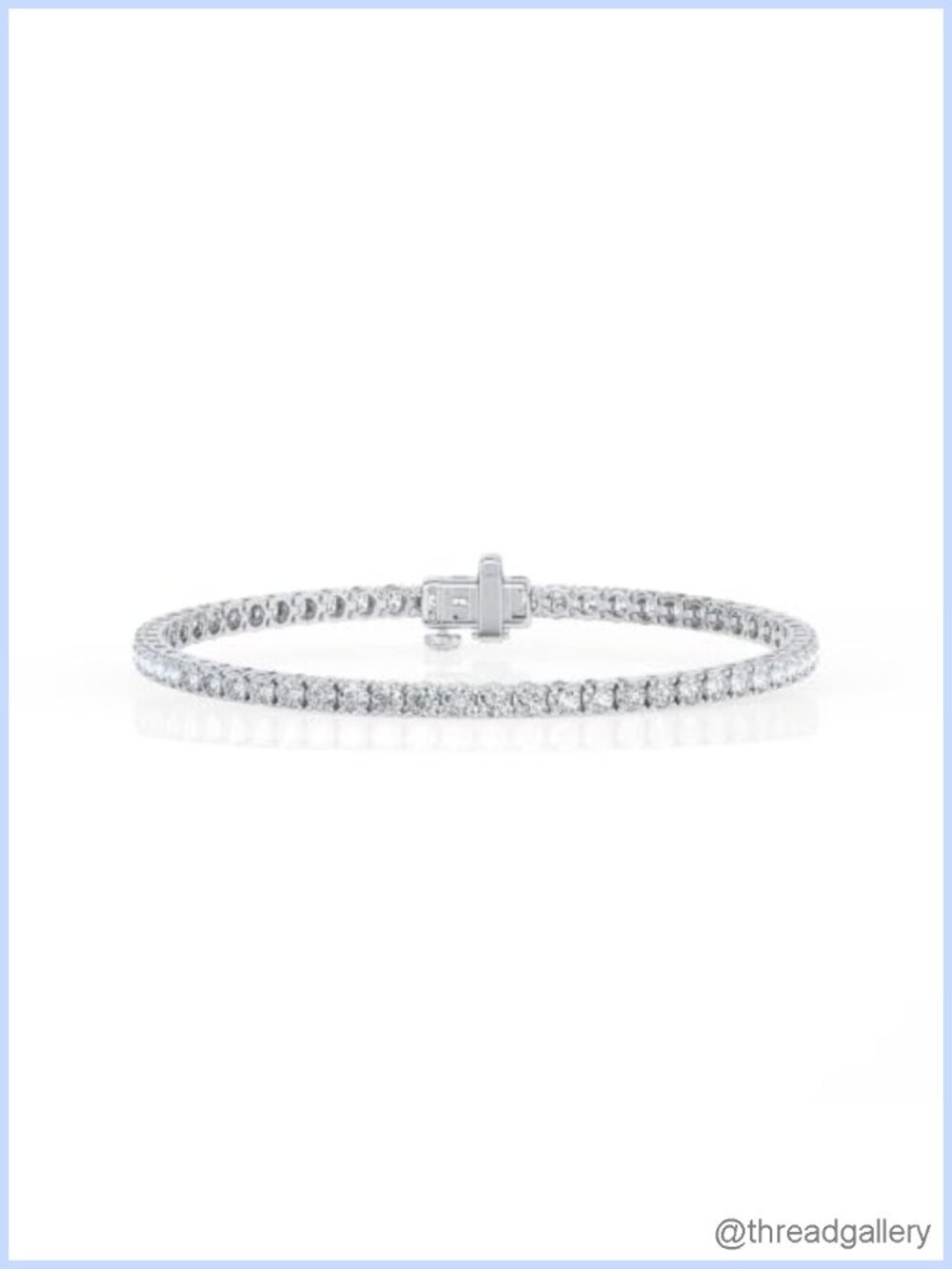 Belacqua Lab Grown Diamond Tennis Bracelet 5ct Sterling Silver